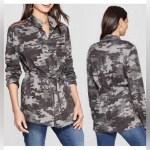 KNOX ROSE grey Utility military Camouflage jacket